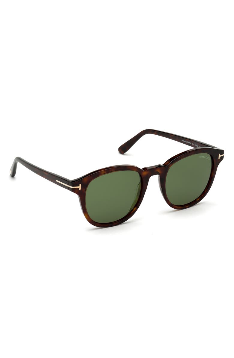 TOM FORD Jameson 52mm Round Sunglasses, Alternate, color, 