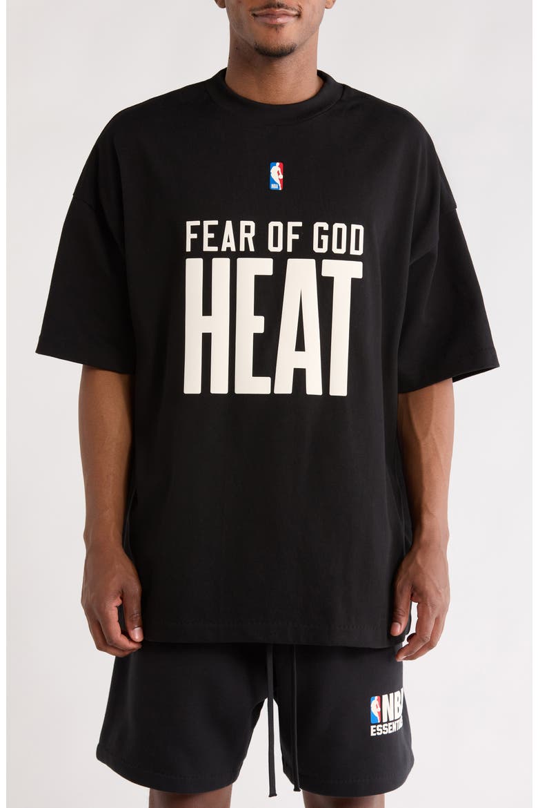 Fear of God Essentials x NBA '90s Fit Heat Graphic T-Shirt (Men