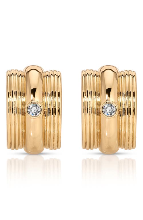 Ettika Textured Statement Hoop Earrings In Gold