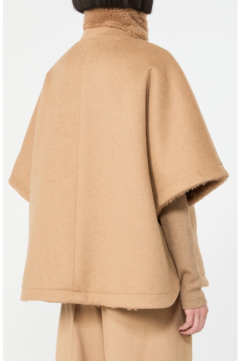 Double Breasted Wool Blend Cape, Alternate, color, CAMEL