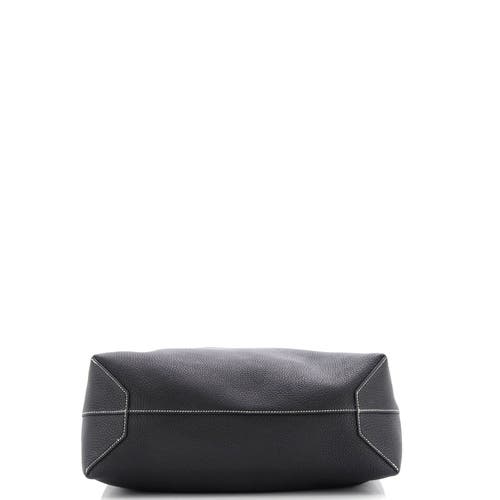 Pre-owned Hermes  Hermes Cabasellier Tote Clemence 46 In Black