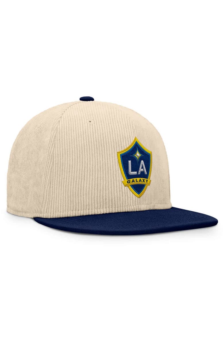 FANATICS Men's Fanatics Cream LA Galaxy Tempo Corduroy Snapback Hat, Alternate, color, Cream