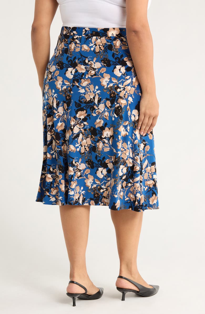 KASPER Flared Pull-On Midi Skirt, Alternate, color, 