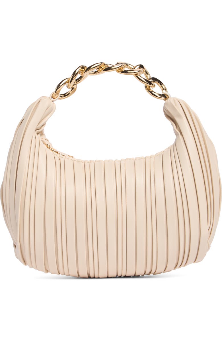 URBAN EXPRESSIONS HANDBAGS Pleated Chain Shoulder Bag, Main, color, Oatmilk