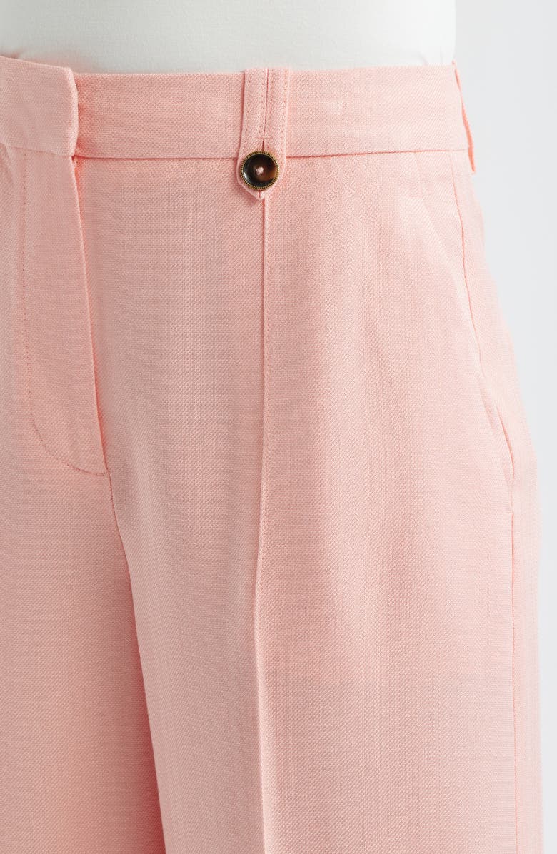 Reiss Magda Wide Leg Pleat Pants, Alternate, color, Pink