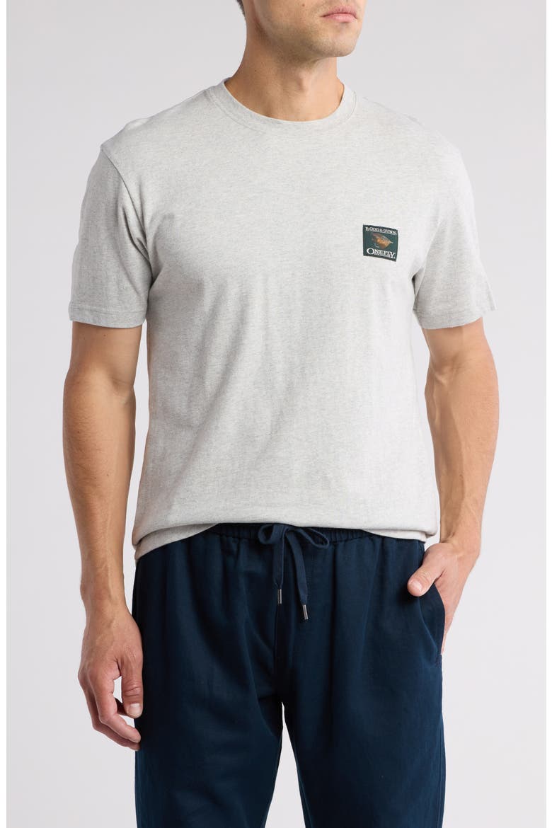 The Angler Patch Cotton T-Shirt, Main, color, SMOKE