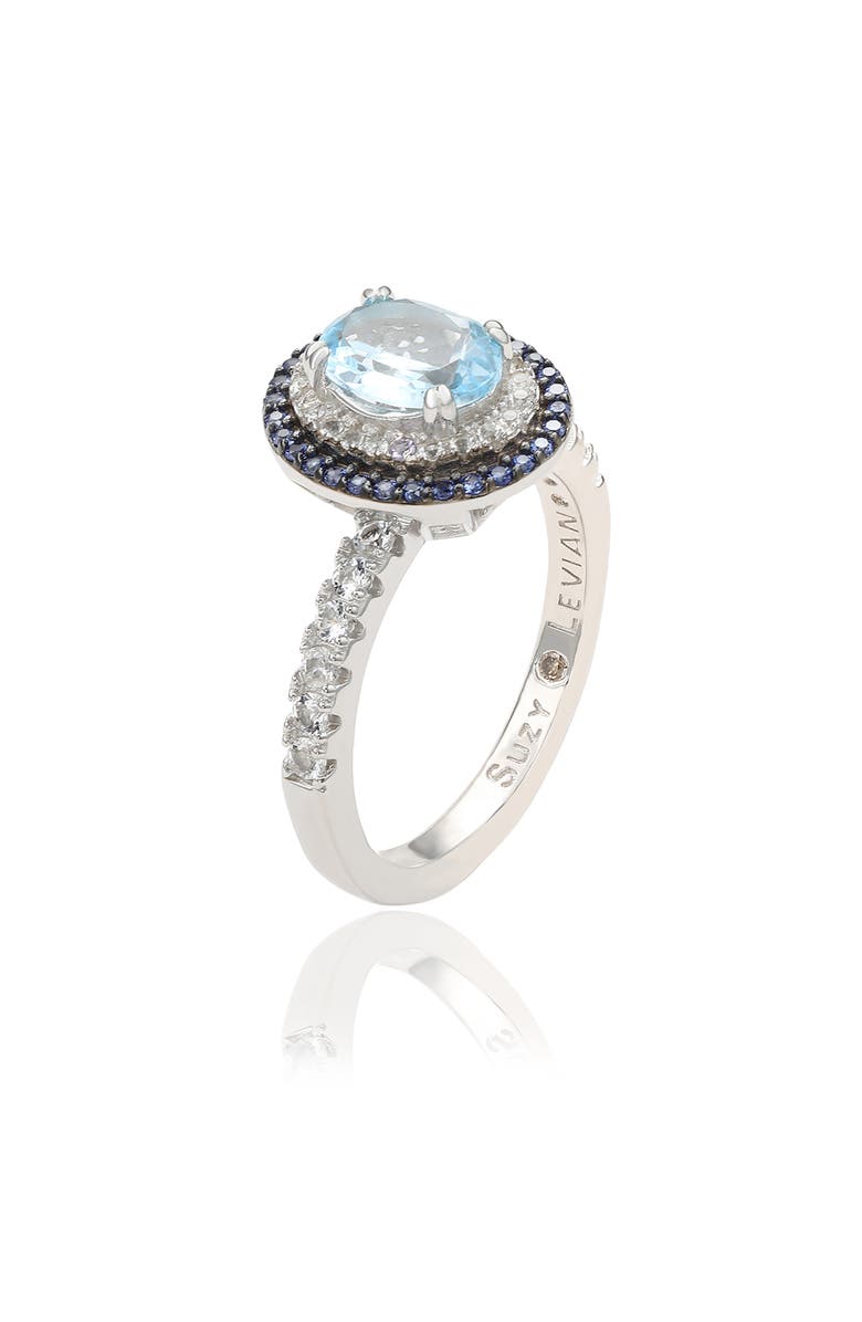 SUZY LEVIAN Sterling Silver Oval Cut Ring, Alternate, color,