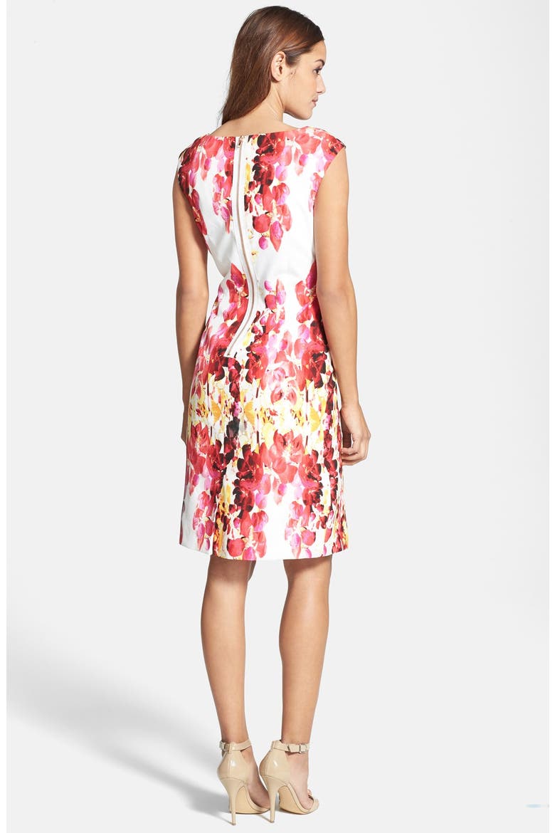 Floral Print Sheath Dress, Alternate, color, PINK MULTI