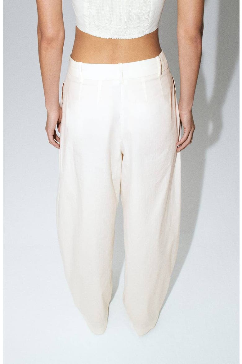 Starring Hailey Bieber Kash Cotton Blend Pants, Alternate, color, WHITE