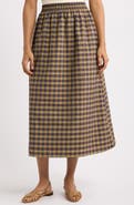 Rails Dax Check Midi Skirt