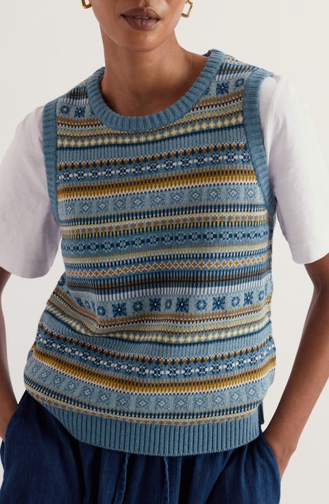 Cove Cottage Pattern Sweater Vest