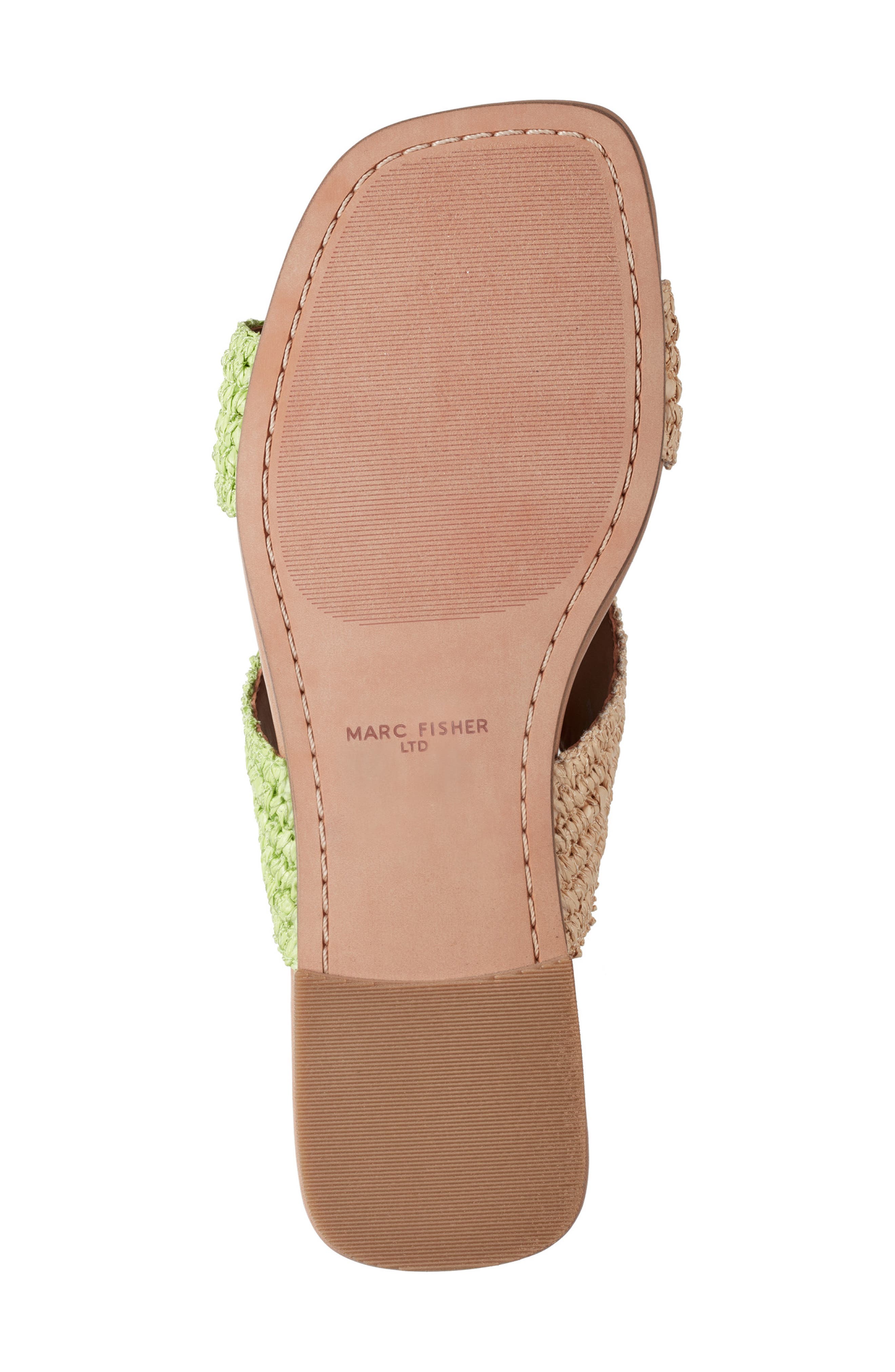 Marc Fisher LTD Navie Slide Sandal, Alternate, color, Green/ Natural