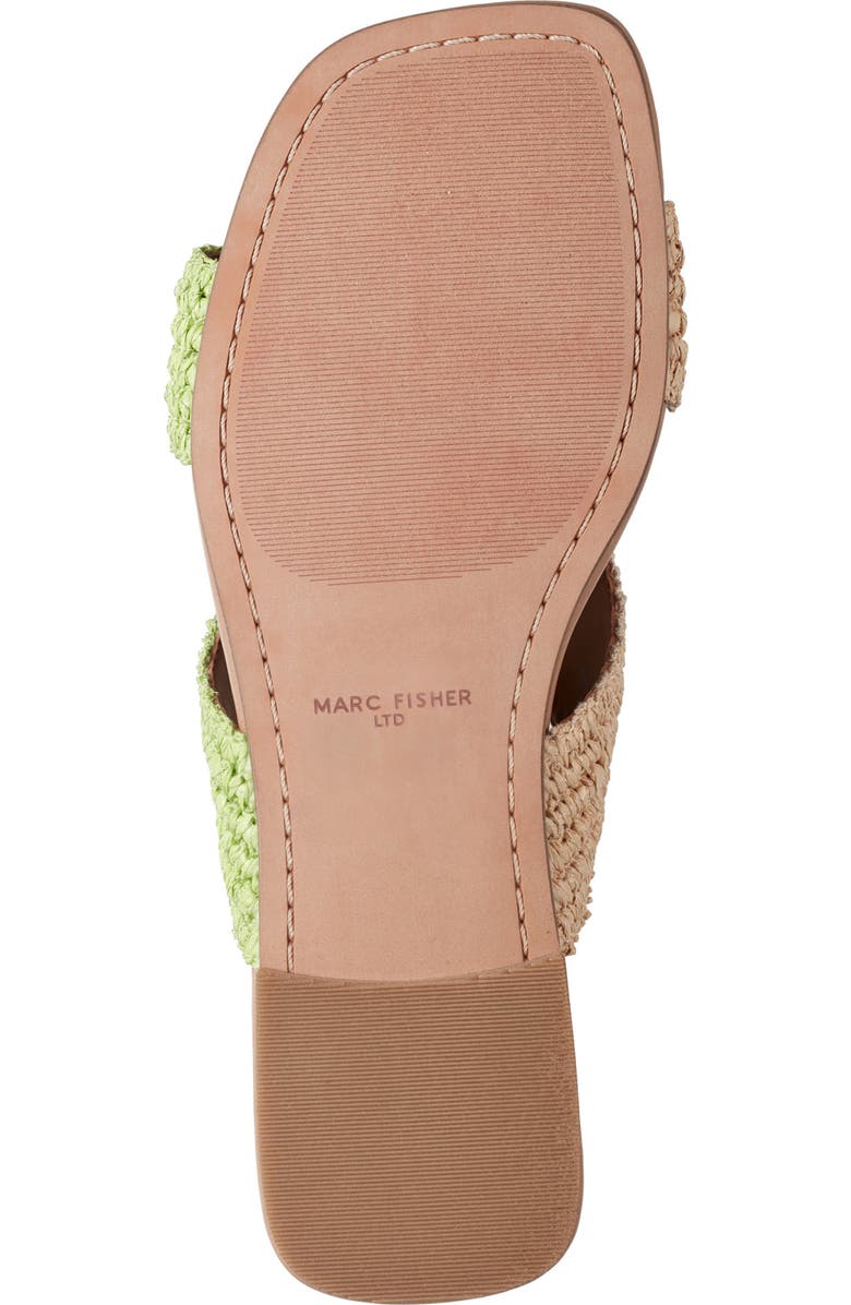 Marc Fisher LTD Navie Slide Sandal, Alternate, color, Green/ Natural