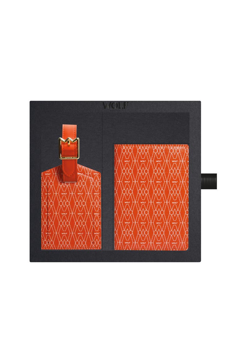 Signature Passport & Luggage Tag Gift Set, Main, color, Orange