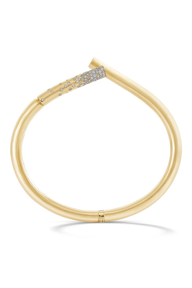 Oera Pavé Diamond Hinged Bracelet, Alternate, color, YELLOW GOLD