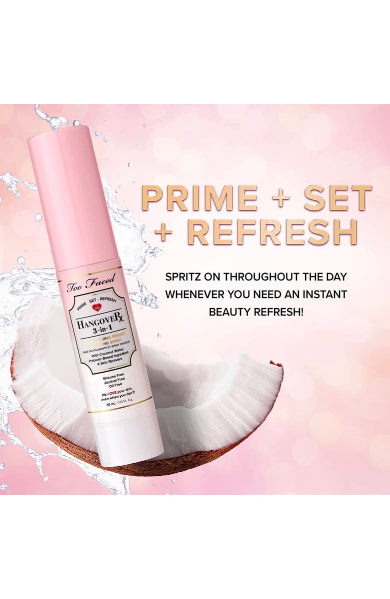 Too Faced Hangover 3-in-1 Replenishing Primer & Setting Spray, Alternate, color,