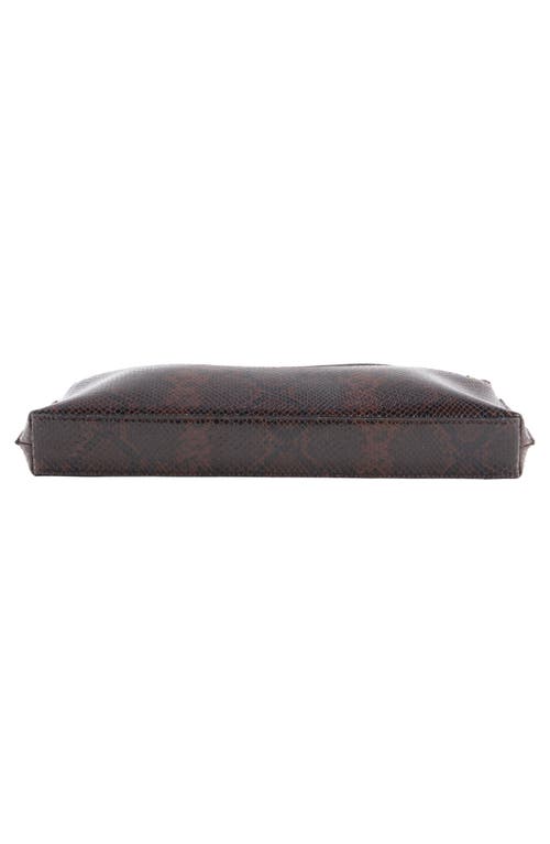 Jacquemus The Ovalo Snakeskin Embossed Leather Shoulder Bag In Brown