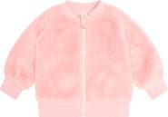 Huxbaby Cherry Bow Furry Jacket