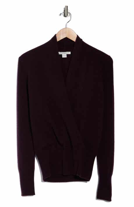 Sofia Cashmere Cashmere Faux Wrap Sweater