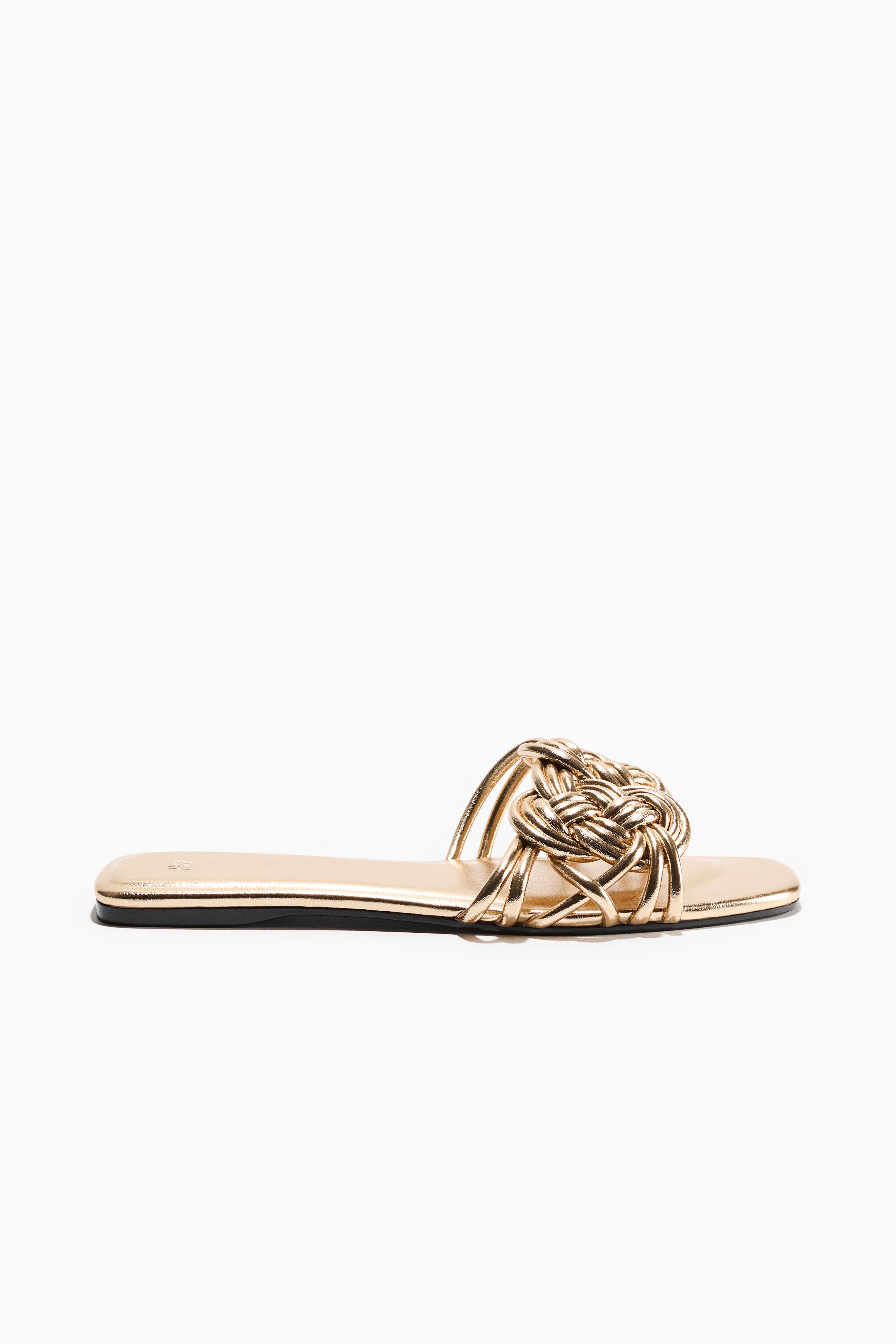 H&M Sandals, Alternate, color, Gold-Colored