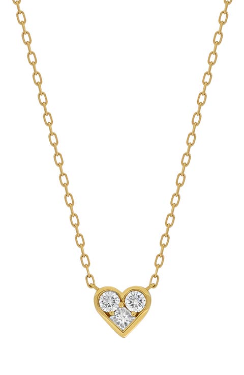 Simple Obsession 18K Yellow Gold Diamond Heart Pendant Necklace - 0.16ct. (Nordstrom Exclusive)