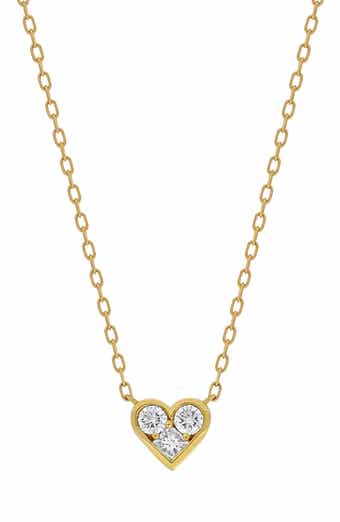Simple Obsession 18K Yellow Gold Diamond Heart Pendant Necklace - 0.16ct. (Nordstrom Exclusive)