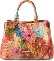 Brahmin Small Denise Embossed Leather Satchel