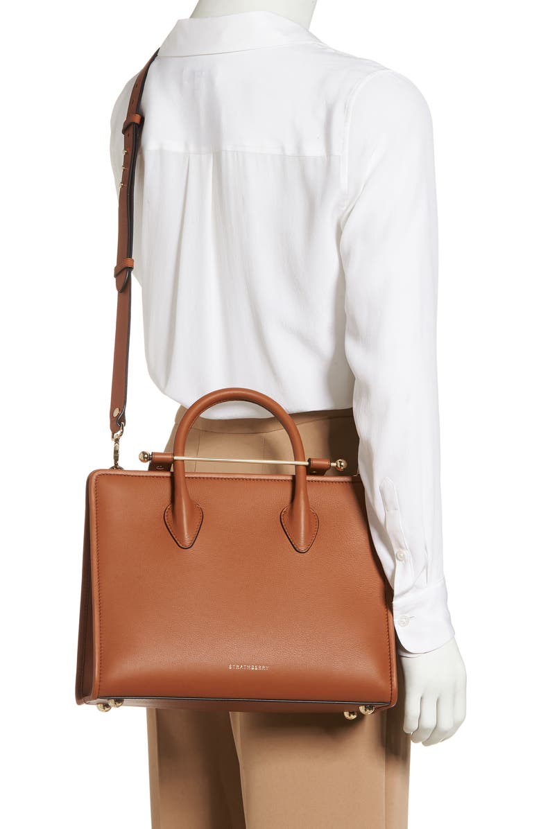 Strathberry Midi Leather Tote, Alternate, color,