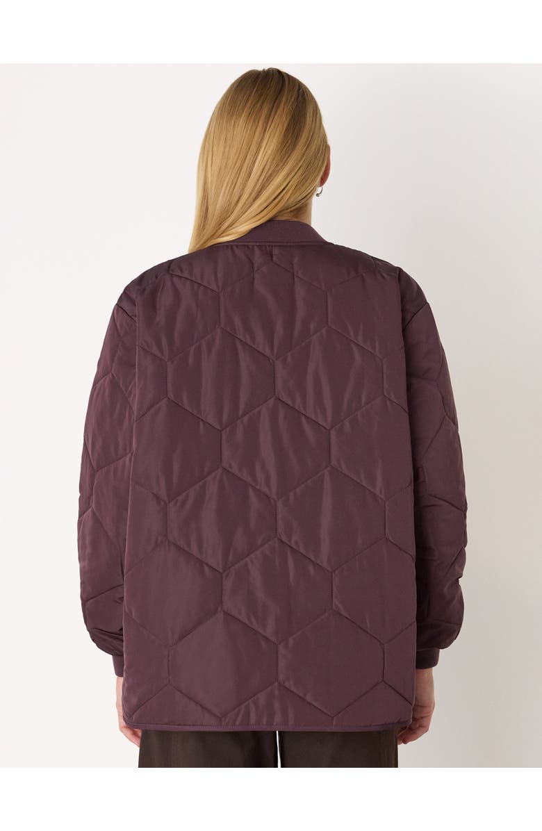 Whistles Ida Quilted Coat, Alternate, color, Burgundy