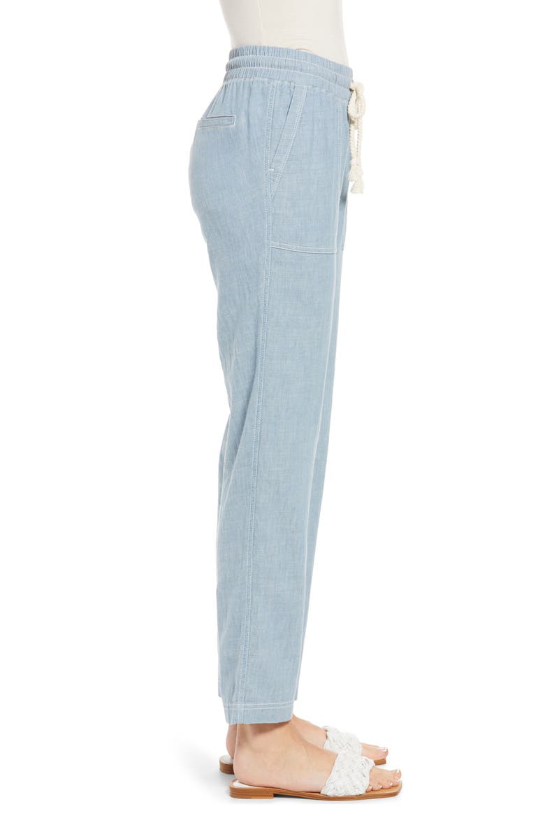 Arlie Tie Waist Pants, Alternate, color, FADED BLUE