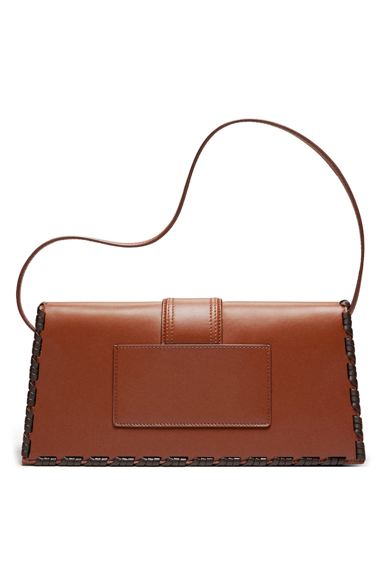 Jacquemus Long Le Bambino Leather Shoulder Bag, Alternate, color, 