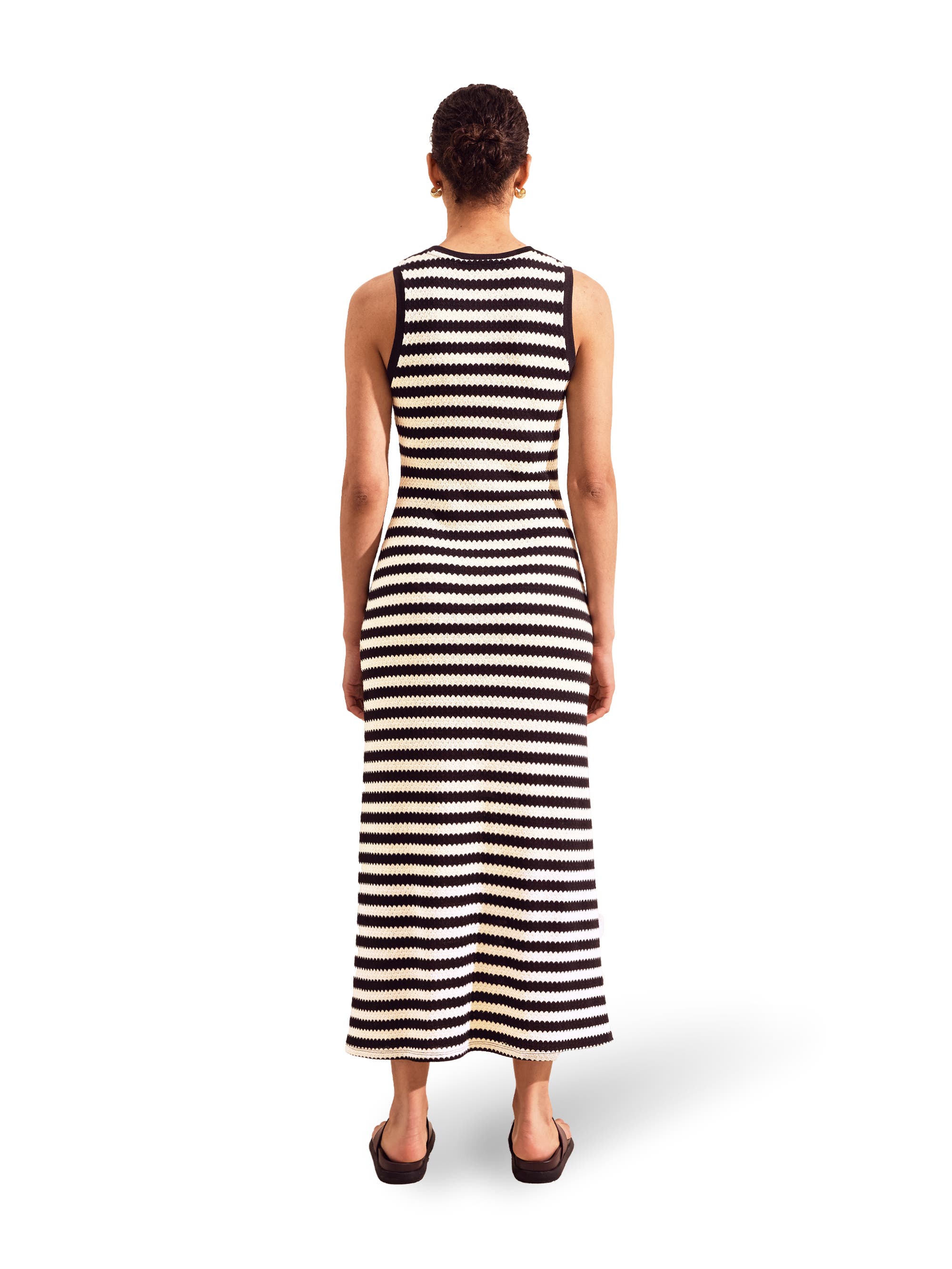 Mono Stripe Knit Midi Dress (Women) | Nordstrom