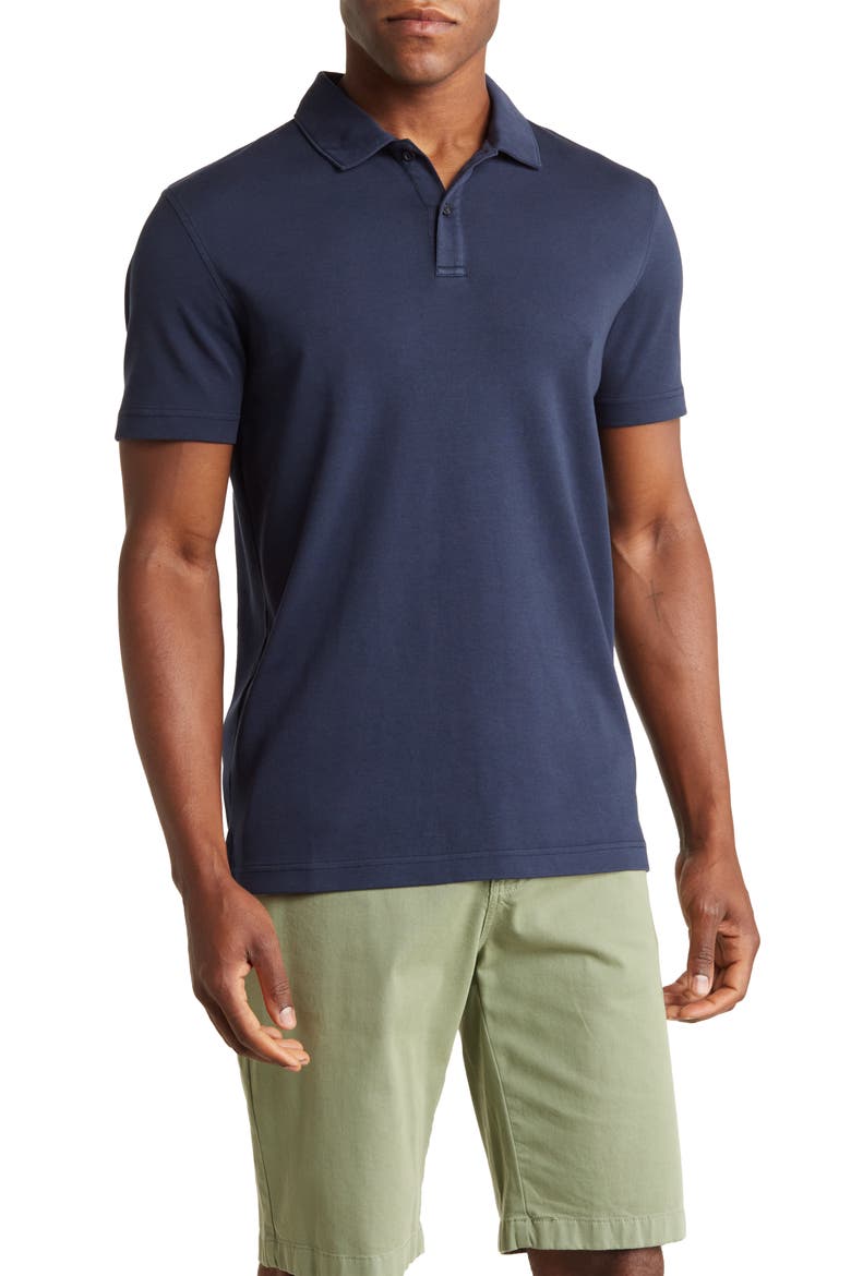 Solid Interlock Polo, Main, color, NAVY BLAZER