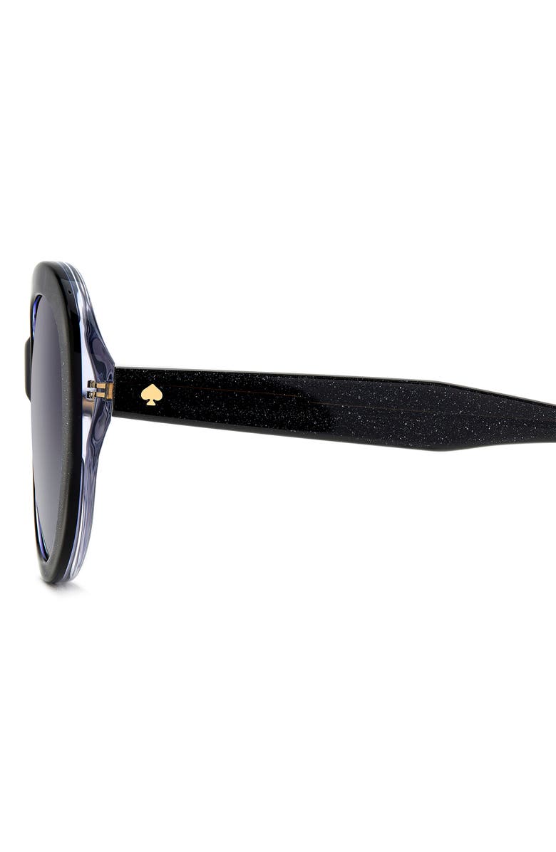 Kate Spade New York avah 56mm gradient round sunglasses, Alternate, color, Black/ Grey Shaded