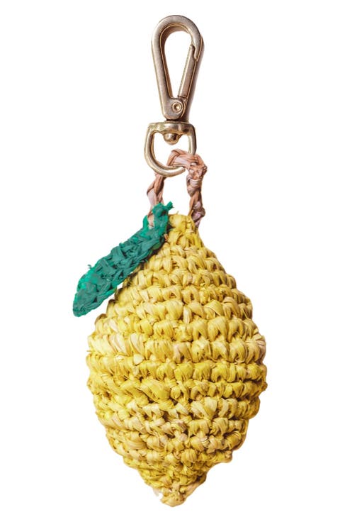 Lemon Raffia Bag Charm
