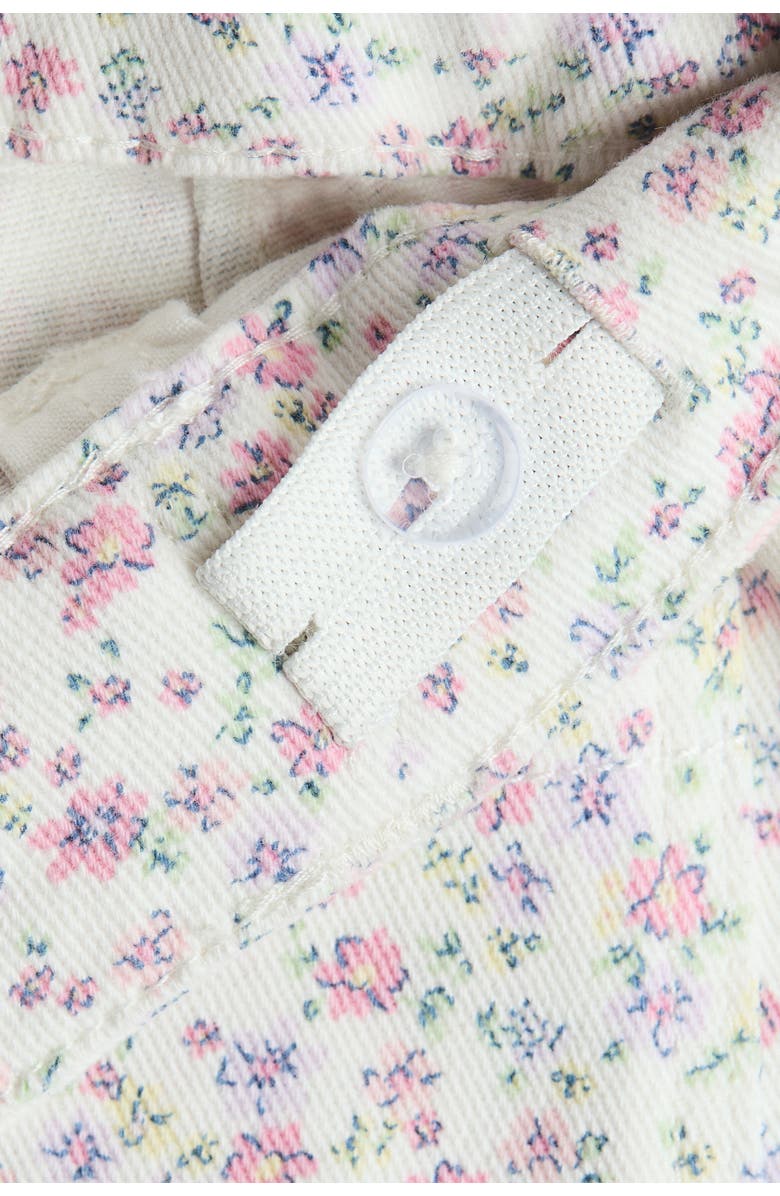 H&M Twill Shorts, Alternate, color, White/Floral