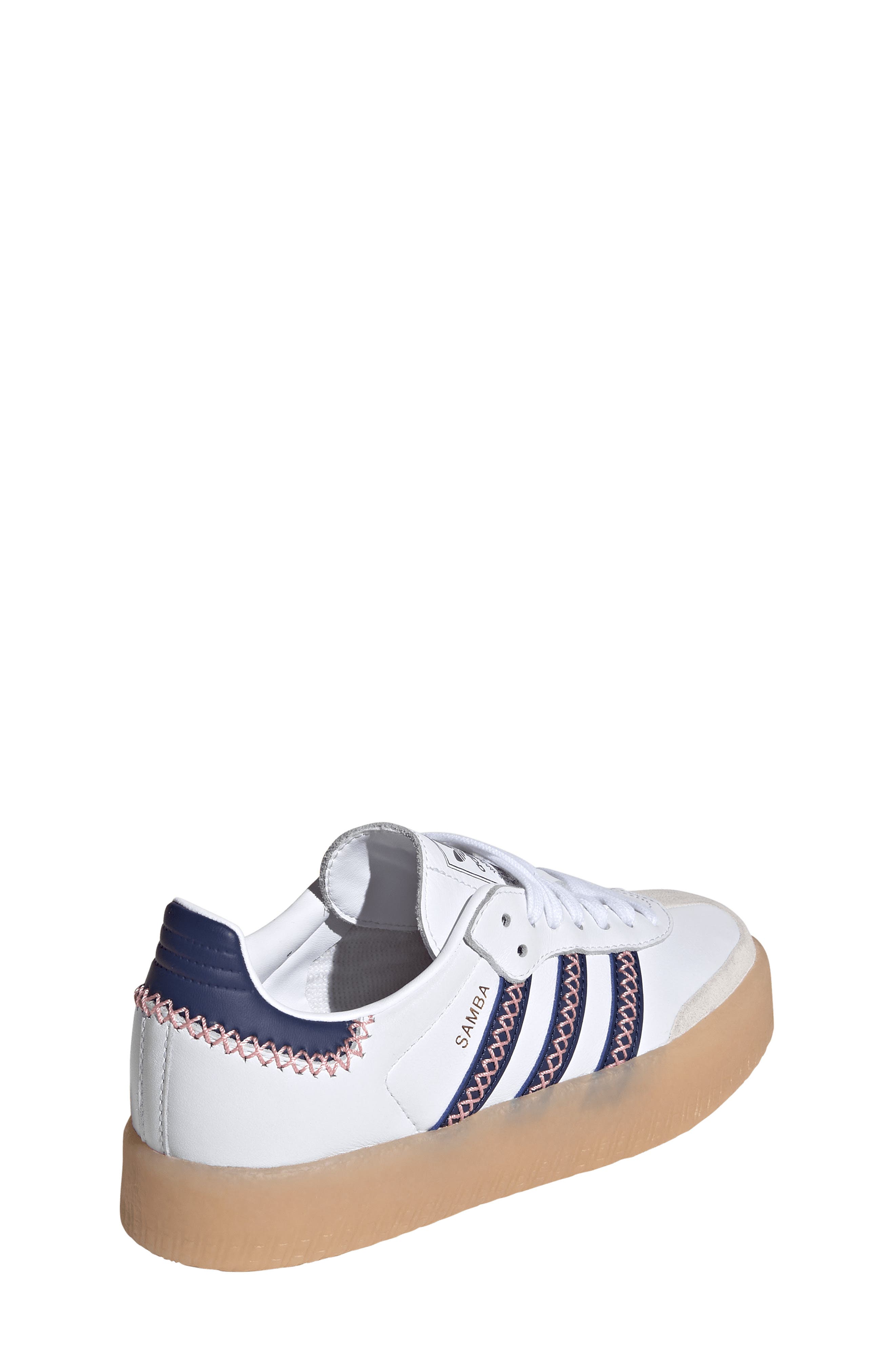 adidas Kids' Sambae Sneaker, Alternate, color, Off White/ Blush Pink/ Gum 3