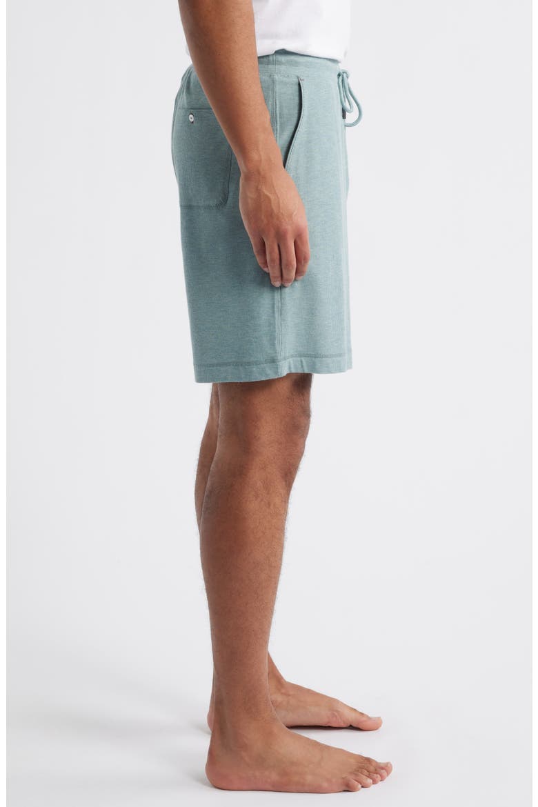 Ribbed Rayon Blend Drawstring Pajama Shorts, Alternate, color, PISTACHIO