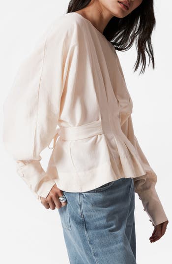Pleated Tie Back Top