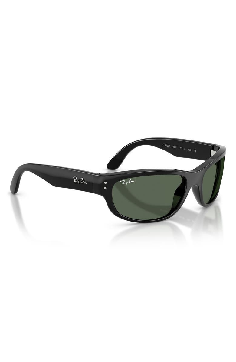 Ray-Ban Kids' 55mm Pillow Sunglasses, Alternate, color, Black / Dark Green