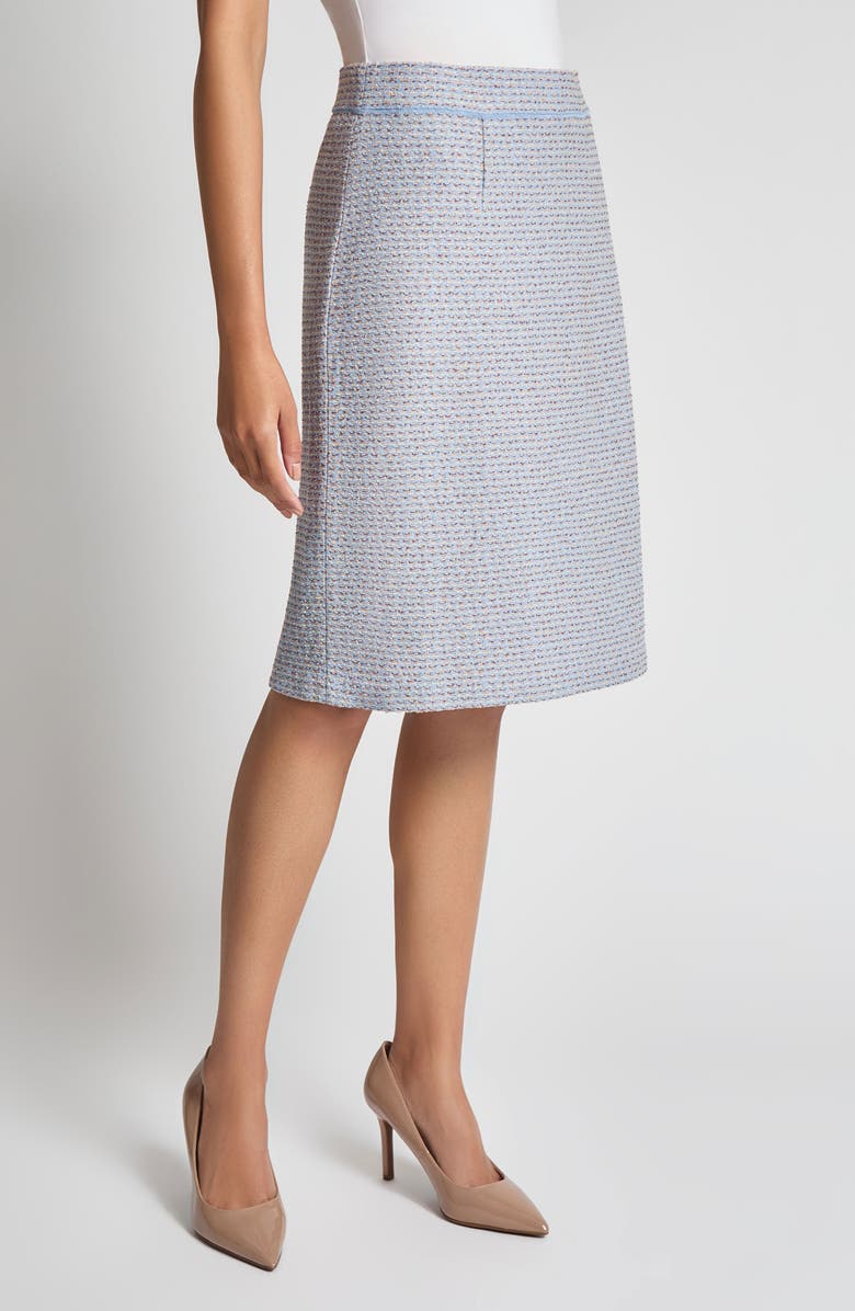 Misook Tweed Knit Knee-Length Skirt, Alternate, color, 