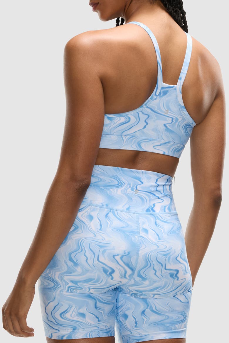Cadent Racer Front Bra, Alternate, color, Oil Painting Print