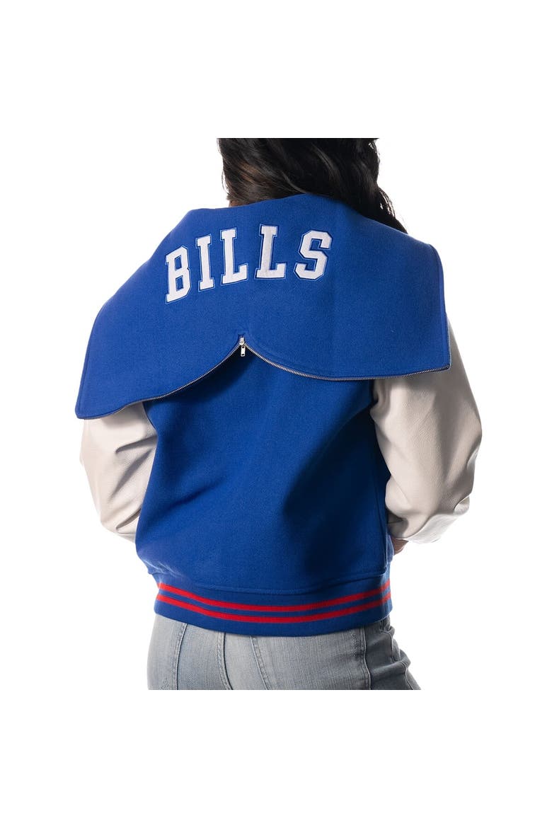 Women's The Wild Collective Royal Buffalo Bills Sailor Full-Snap Hooded Varsity Jacket, Alternate, color, Royal