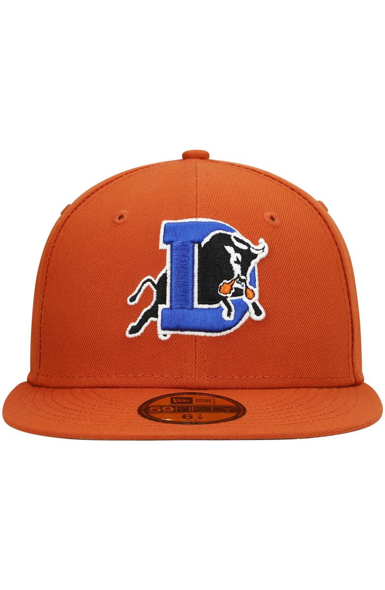New Era Men's New Era Orange Durham Bulls Authentic Collection Team Alternate 59FIFTY Fitted Hat, Alternate, color, Orange