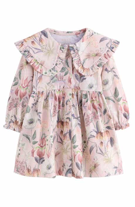 NEXT Kids' Floral Long Sleeve Dress