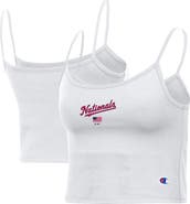 Champion Women's Champion White Washington Nationals America Scoop Tank Top