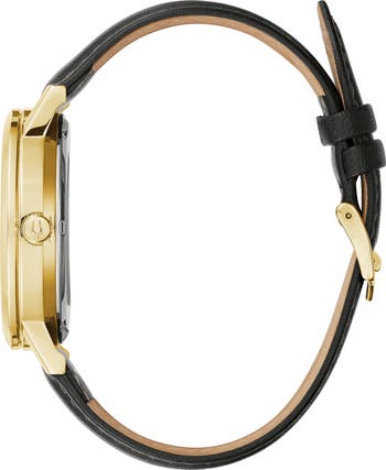 Automatic Leather Strap Watch, 42mm