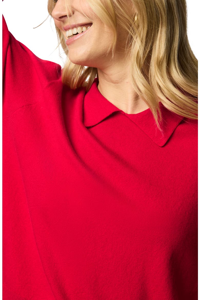 Phoebe Polo Sweater, Alternate, color, ROUGE RED