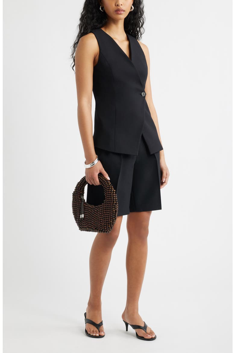 The Icon Asymmetric Vest, Alternate, color, BLACK