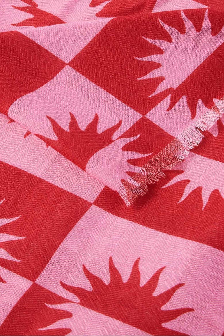 Printed Scarf Le Soleil Print, Alternate, color, PINK